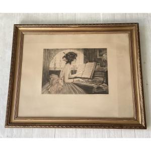 Engraving By Maurice Millière 