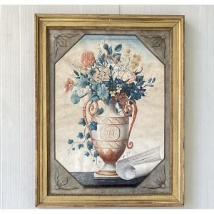 Signed Watercolor And Gouache Painting
