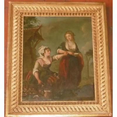 Oil On Panel "the Milk Vendor"