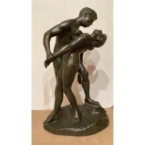 Important Bronze Signed "the Couple"