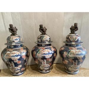 Series Of Imari 19th-century Vases 