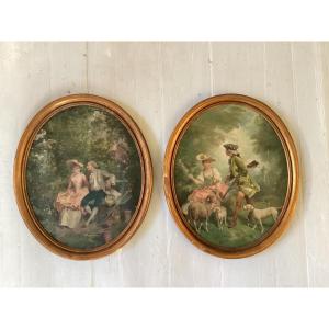 Théodore Lévigne Pair Of Paintings 