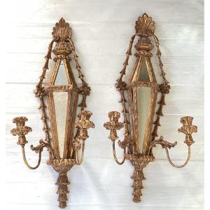 Important Pair Of 20th Century Wall Sconces