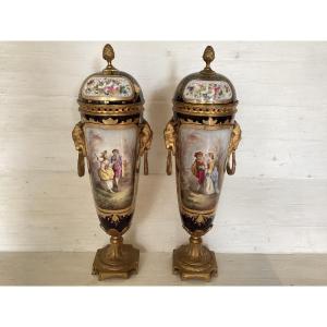 Pair Of Sèvres Vases