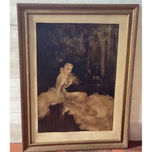 Louis Icart Colored Etching