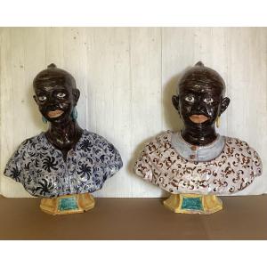 Pair Of Busts Italy