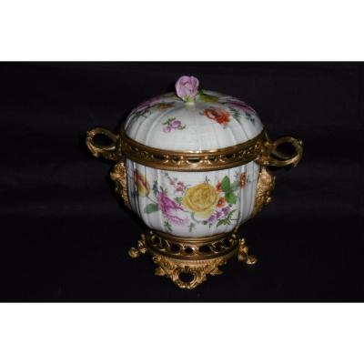 Pot Pourri Porcelain Bronze Mounted