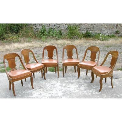Series Of Six Chairs Gondolas Restoration Period