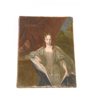 Netscher Caspar Portrait Of The Girl Of Louis XIV