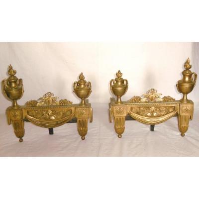 Pair Of Louis XVI Andirets