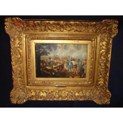 Oil On Canvas 18th "on Terror"