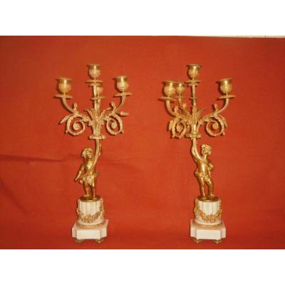 Pair Of 18th Candelabra