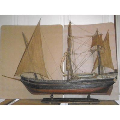 19th Century Sailboat Model
