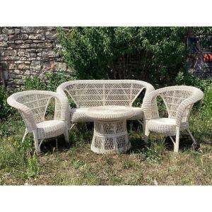 Four Piece Rattan Lounge
