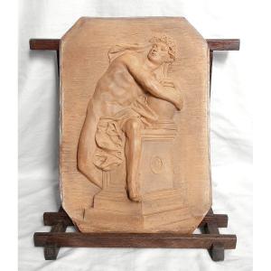 Terracotta Sculpture - The Secret Of The Tomb - A. Meulien Aft St Marceaux Vanitas Memento Mori