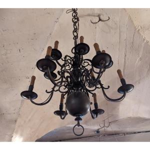 Dutch Brass Chandelier