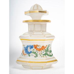 Enamelled Opaline Bottle, 19th Century Period 