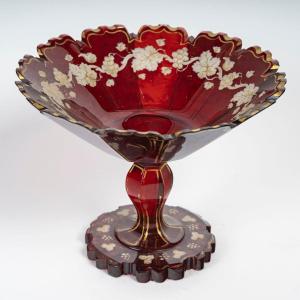 Enamelled Bohemian Crystal Cup, 19th Century