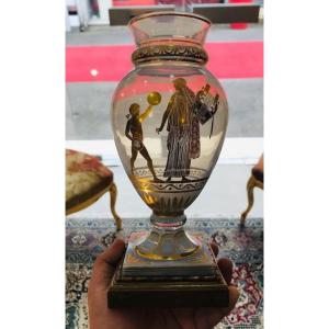 Rare Enameled Vase In Gold, 19th Century, Charles