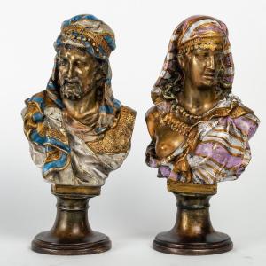 Pair Of Bronze From Vienna, Signed Bergman
