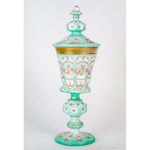 Important Opaline Enamelled Goblet, Charles X