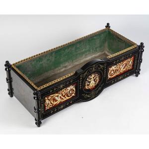 Rare Jardinière In Ebony And Boulle Marquetry – 19th Century