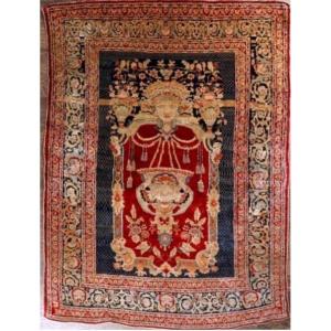 Large Heriz Silk Carpet – Orientalist Style, 19th Century
