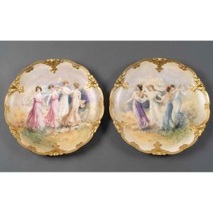 Limoges Porcelain Portrait Plate – Belle époque