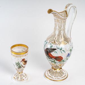 Bohemian Enameled Crystal Set – 19th Century
