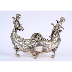 Rare Silver-plated Bronze Bowl - 19th Century