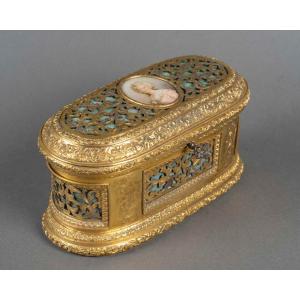 Gilt Bronze And Enamel Box, 19th Century