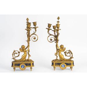 Pair Of Napoleon III Candelabra - Attributed To Alfred Beurdele