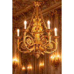 Louis XVI Style Ormolu Chandelier With Child Musicians