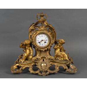 Louis XV Style Clock - Napoleon III Period, 19th Century