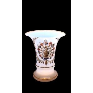 Charles X Opaline Vase, 19th Century Period.