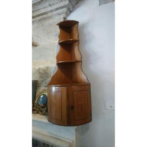 Corner Wall Light In Fruitwood, Late 18th Century 