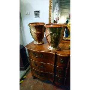Pair Of Anduze Pots From Maison Boisset, 20th Century 