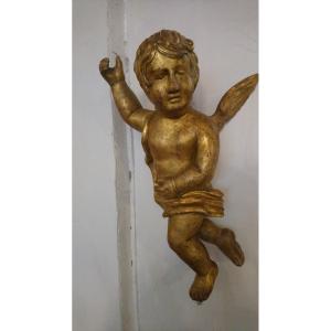 Gilded Wooden Cherub, Late 18th/early 19th Century 