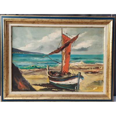 Oil On Canvas, Signed Blanc .r