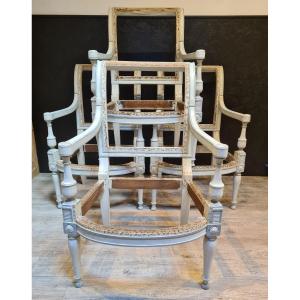 Suite Of Four Armchairs From The Directory Period 