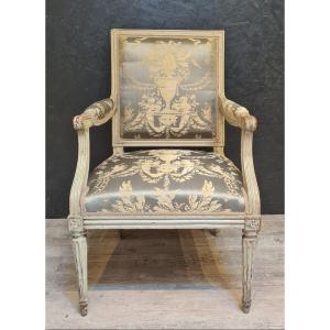 Louis XVI Period Armchair Stamped Boulard 