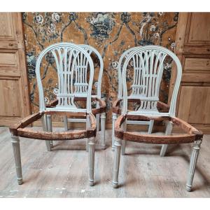 Set Of Four Louis XVI Style Chairs 