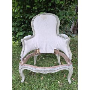 Louis XV Period Bergère Stamped By Bonnemain