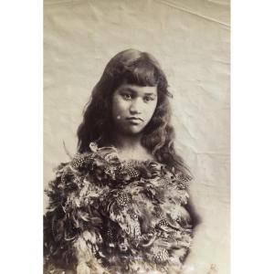 Photograph Of A Young Maori Girl, New Zealand. By Arthur James Isle
