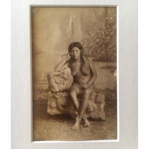 Albumen Print. South American Indian Woman, Guyana. Nineteenth Century