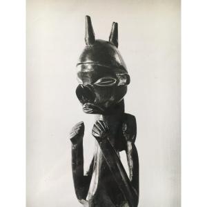 Silver Print. Yaka Statue, Drc, By Sousse Ohana