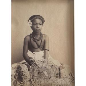 Thomas Andrew, Young Girl From Samoa. Albumen Print, 19th Century