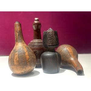 Collection Of Powder Flasks, Africa 