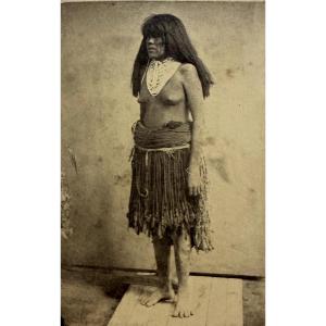 Charles G. Johnson, Albumen Print, Yuma Indian Woman, Arizona, 1868