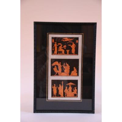 19th Century Engraving Representative Scenes From Etruscan Life